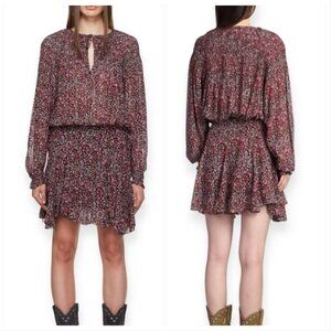 Isabel Marant Étoile Noanne Floral Mini Dress Brown FR 34 NWT